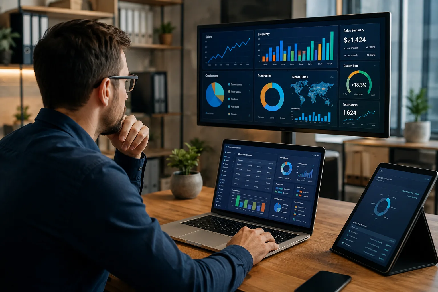 EYUB AI analizando los datos del negocio y recomendando acciones